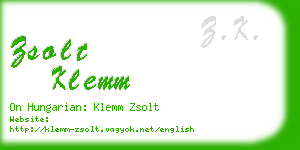 zsolt klemm business card